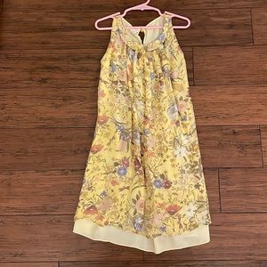 Girls Floral Silk Sleeveless Gucci Dress